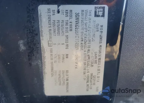 2010 Chevrolet Avalanche Ltz z USA, uszkodzony, nr VIN 3GNVKGE06AG104093